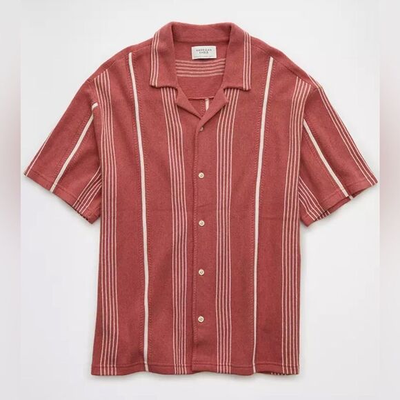 American Eagle Outfitters Other - American Eagle Striped Button Up Sweater Polo Shirt